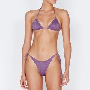 Sparkly Purple Triangl Bikini